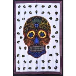 Multi Skull Hand Painted Poster Small Table Cover - Image 2
