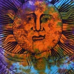 Multi Tie Dye Sun Moon Twin Size Bed Cover - Image 2
