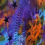 Multi Tie Dye Sun Moon Twin Size Bed Cover - Image 3