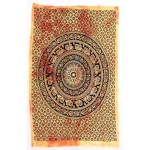 Yellow Elephant Mandala Print Cotton Tapestry - Image 2
