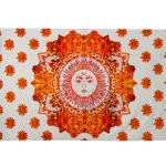 Orange Burning Sun Printed Pure Cotton Tapestry - Image 2