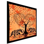 Orange Elephant Heart Tree of Life Printed Wall Hanging - Image 3