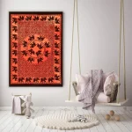 Orange Elephant Mandala Printed Tapestry
