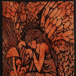 Orange Fairy Angel Bedroom Wall Hanging Poster - Image 4