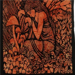Orange Fairy Angel Bedroom Wall Hanging Poster - Image 5