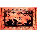 Orange Fairyland Print Wall Decor Tapestry - Image 2