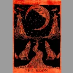 Orange Moon Tapestry Wall hanging - Image 2