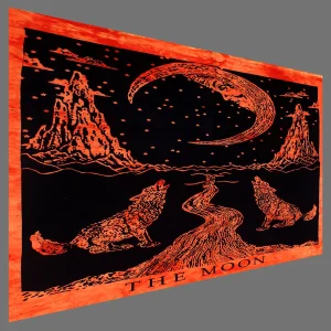 Orange Moon Tapestry Wall hanging - Image 3