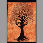 Orange Tapestry Home Decor Tree of life Poster - Image 2