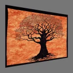Orange Tapestry Home Decor Tree of life Poster - Image 3