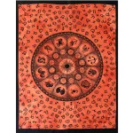 Orange Zodiac Astrology Mandala Wall Hanging Tapestry - Image 2