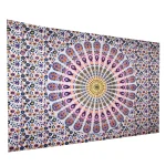 Peacock Feather Mandala Printed Tapestry - Image 2