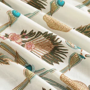 Pure Cotton Fabric Bird, Pineapple, Floral Print - Image 2
