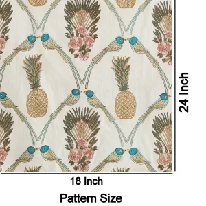 Pure Cotton Fabric Bird, Pineapple, Floral Print - Image 5