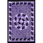Purple Ethnic Elephant Mandala Print Wall Hanging - Image 2