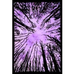 Purple Forest Locust Tree Print Tapestry - Image 2