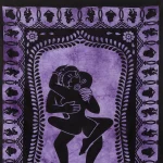 Purple Kamasutra Sex Position Cotton Poster - Image 4