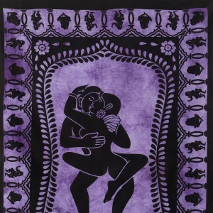 Purple Kamasutra Sex Position Cotton Poster - Image 4