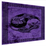 Purple Mandala Tapestry Dragon Wall Hanging - Image 3
