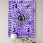 Purple Mandala Tapestry Om Buddha Wall Hanging