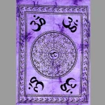 Purple OM Print Cotton Wall Hanging - Image 2