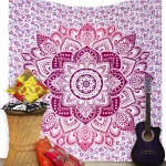 Purple Ombre Mandala Printed Wall Hanging Tapestry 95"x85"