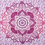 Purple Ombre Mandala Printed Wall Hanging Tapestry 95"x85" - Image 2