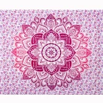 Purple Ombre Mandala Printed Wall Hanging Tapestry 95"x85" - Image 3