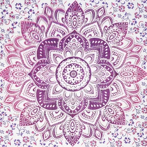 Purple Ombre Mandala Wall Hanging Tapestry - Image 3