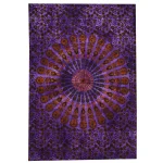 Purple Peacock Tie Dye Mandala Tapestry