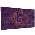 Purple Peacock Tie Dye Mandala Tapestry - Image 2