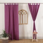 Purple Solid Color Curtains Window & Door Decor Long Curtains
