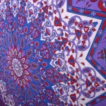 Purple Star Mandala Printed Tapestry Bed Cover - Image 3
