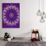 Purple Star Printed Poster Meditation Mat