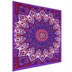 Purple Star Printed Poster Meditation Mat - Image 3