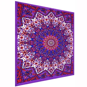 Purple Star Printed Poster Meditation Mat - Image 3