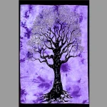 Purple Tree of Life Print Cotton Tapestry - Image 2