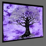 Purple Tree of Life Print Cotton Tapestry - Image 3