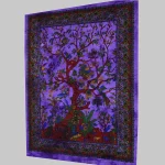 Purple Tree of Life Wall Hanging Beach Throw - Image 2
