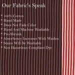 Red & Black Stripe Printed Cotton Fabric - Image 5
