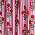 Red Floral Print Women Dress Making Fabric - Image 3