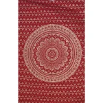 Red Gold Ombre Mandala Print Tapestry - Image 2