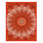 Red Star Mandala Printed Poster Table Cover - Image 2