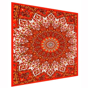 Red Star Mandala Printed Poster Table Cover - Image 3