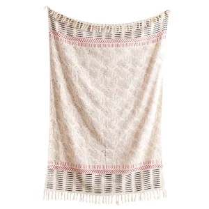 Reversible Hand Block Printed Large Sofa Throw - Image 3