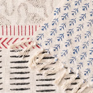 Reversible Hand Block Printed Large Sofa Throw - Image 5