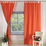 Room Door Window luxury Rust Cotton Curtains