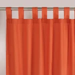 Room Door Window luxury Rust Cotton Curtains - Image 3