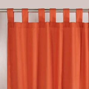 Room Door Window luxury Rust Cotton Curtains - Image 3