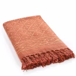 Rust Abstract Print Cotton Sofa Throw 50"x70" Inch - Image 2